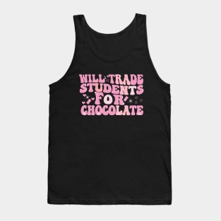 will trade students for a chocolate groovy valentines Day Tank Top